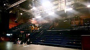 Relaxing technicians post-show